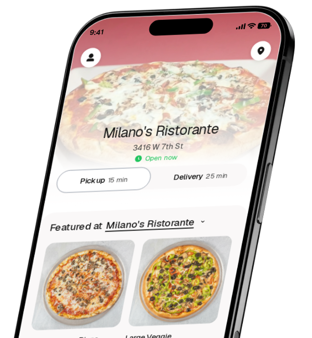 Milano's Ristorante app preview