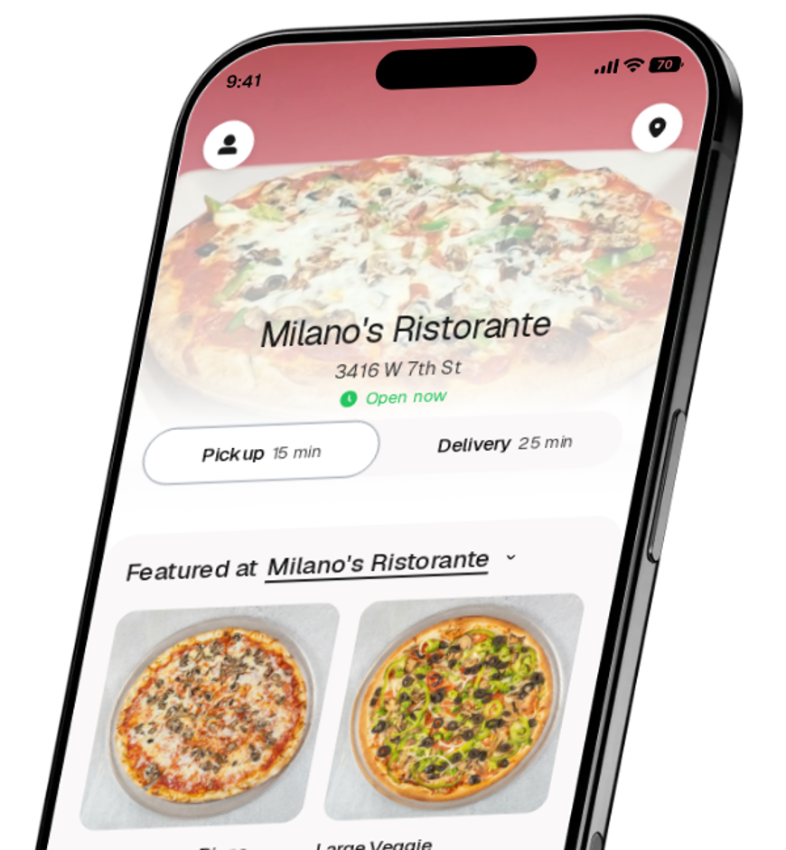 Milano's Ristorante app preview