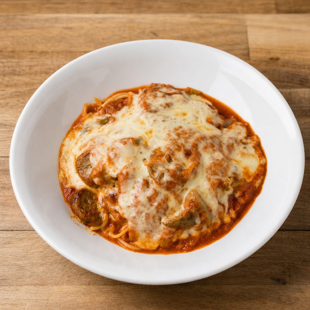 Sausage & Pepper Parmigiana.